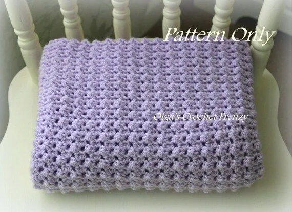 Crochet bebé manta patrón fácil de hacer por olgascrochetfrenzy Crochet bebé manta patrón fácil de hacer por olgascrochetfrenzy