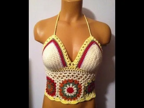 CROCHET BIKINI TOP PATTERNS - YouTube