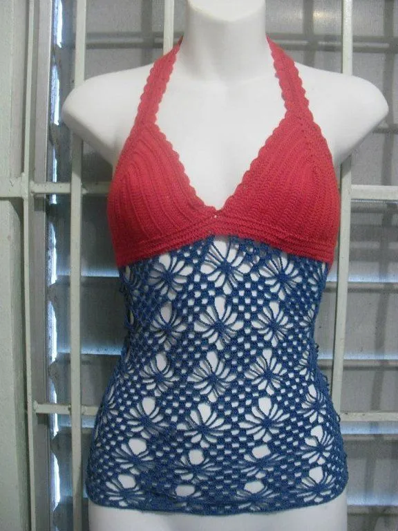 Blusas a crochet de flores - Imagui