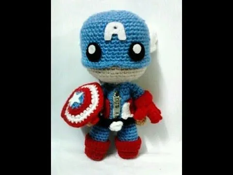 Crochet Captain America Sackboy Doll - YouTube Crochet Captain America Sackboy Doll - YouTube
