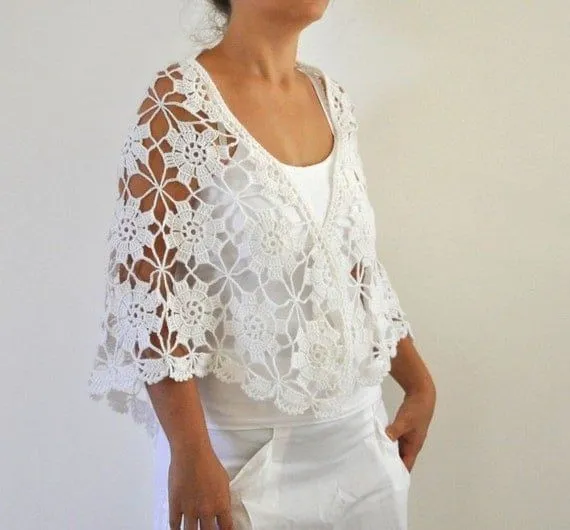 Crochet chal bodas Mohair blanco chal romántico por reflectionsbyds Crochet chal bodas Mohair blanco chal romántico por reflectionsbyds