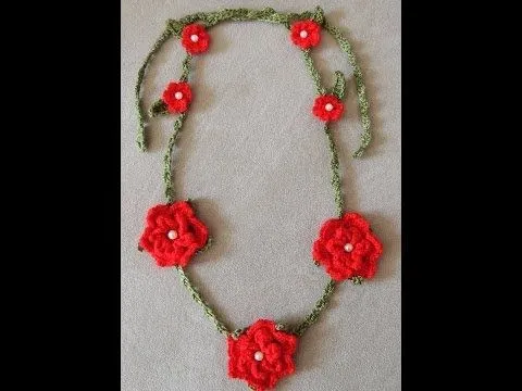 Crochet : Collar de Flores. Parte 1 de 2 - YouTube