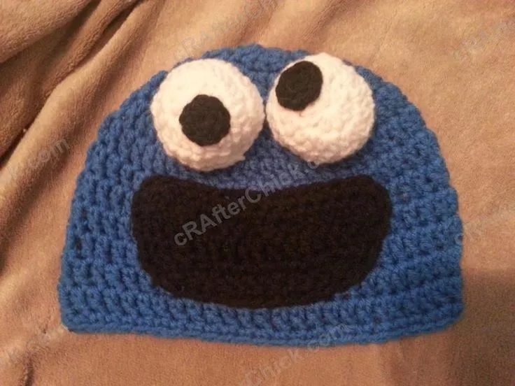 crochet cookie monster toddler baby hat, free tutorial DIY pattern ...