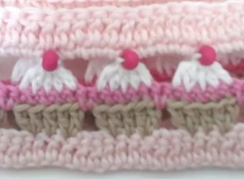 Crochet Cupcake Stitch - Chart ❥ 4U hilariafina http://www ... Crochet Cupcake Stitch - Chart ❥ 4U hilariafina http://www ...
