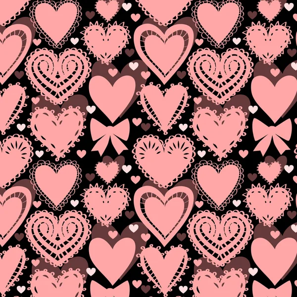 Crochet encaje corazones negros de patrones sin fisuras, vector ... Crochet encaje corazones negros de patrones sin fisuras, vector ...