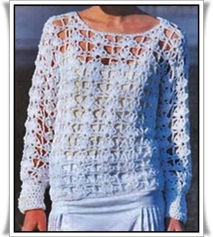 CROCHET - GANCHILLO - PATRONES - GRAFICOS: TEJIDOS CROCHET REMERA ...