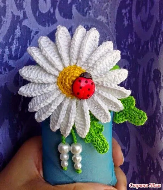 Todo crochet: Flor Margarita al crochet - paso a paso en video ...
