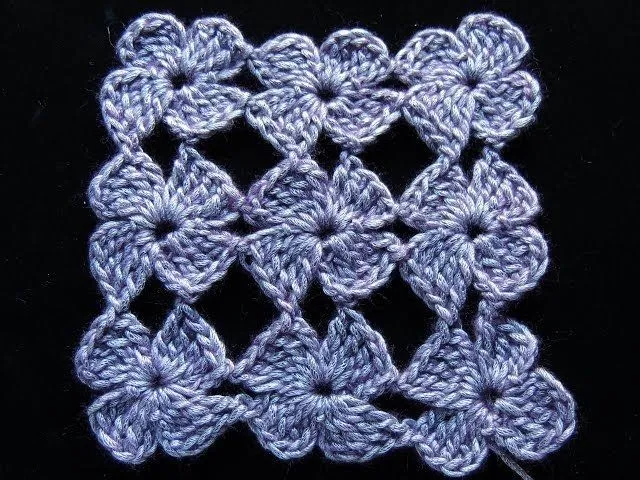Crochet : Flor de 4 Petalos | Sanflex Mercería Creativa