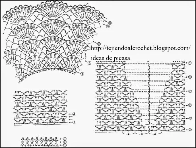 CROCHET - GANCHILLO - PATRONES - GRAFICOS: REMERA CON CANESU ...
