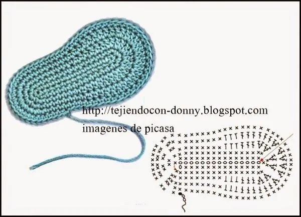 CROCHET - GANCHILLO - PATRONES - GRAFICOS: BOTITAS BEBE TEJIDAS A ...