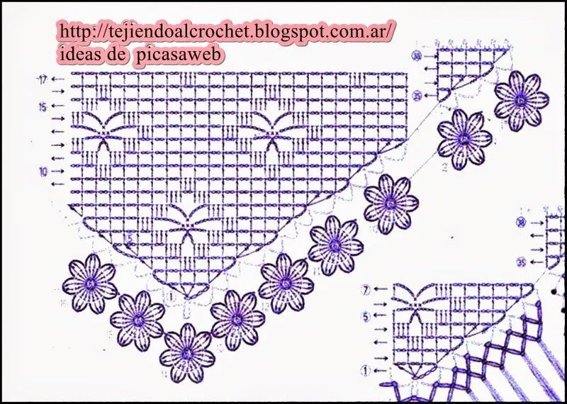 CROCHET - GANCHILLO - PATRONES - GRAFICOS: CHALINA TEJIDA A GANCHILLO CROCHET - GANCHILLO - PATRONES - GRAFICOS: CHALINA TEJIDA A GANCHILLO