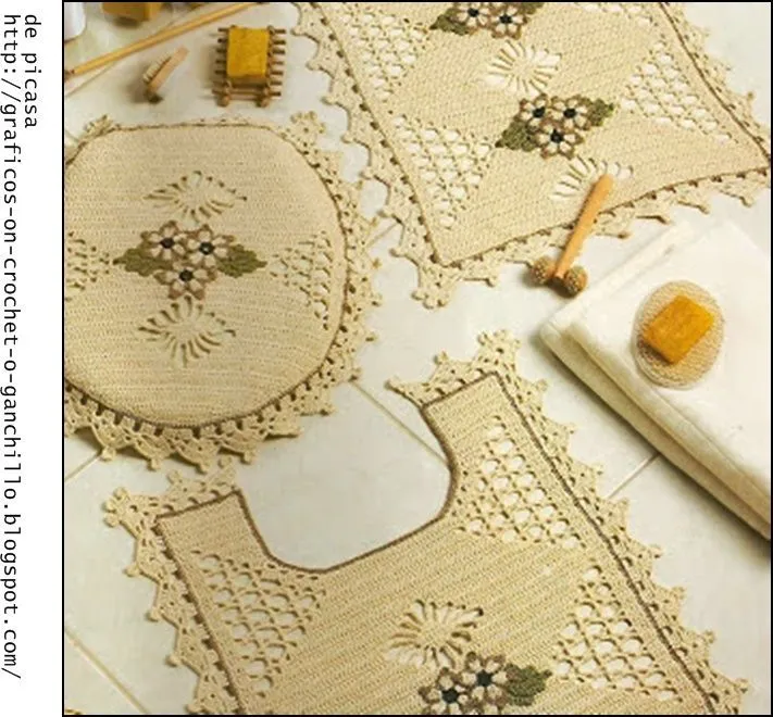 CROCHET - GANCHILLO - PATRONES - GRAFICOS: JUEGO PARA EL BAÑO ... CROCHET - GANCHILLO - PATRONES - GRAFICOS: JUEGO PARA EL BAÑO ...