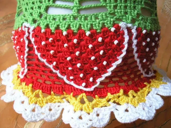 HERMOSO GORRO DE BEBE FRUTILLITA | Patrones Crochet, Manualidades ...