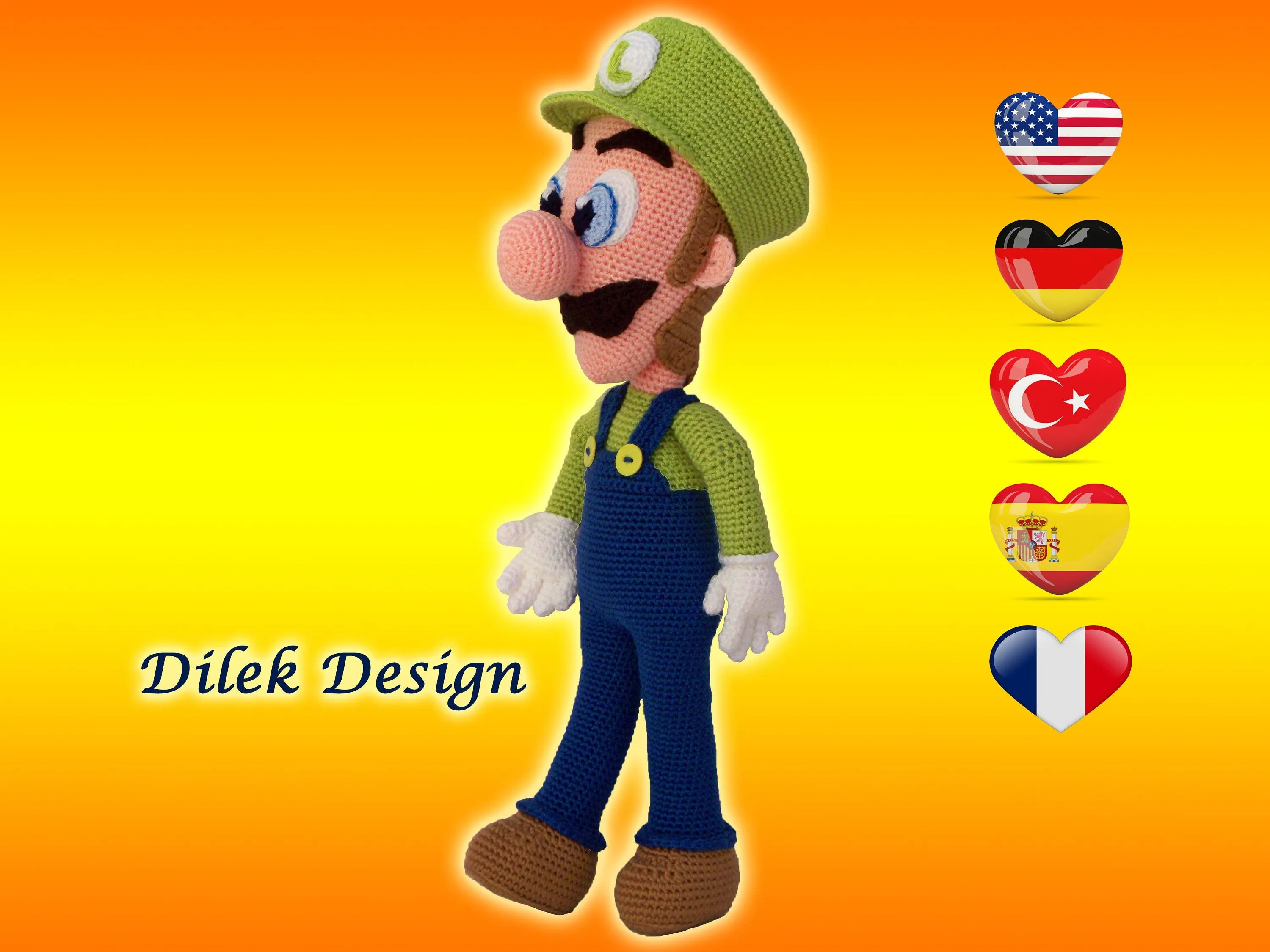 Crochet gorro de luigi - Etsy México