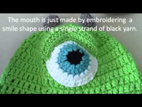 Crochet Green One Eye Monster - Video two - YouTube Crochet Green One Eye Monster - Video two - YouTube