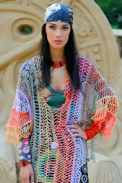 Crochet Horquilla Tunica Arco Iris - Patrones Crochet Crochet Horquilla Tunica Arco Iris - Patrones Crochet