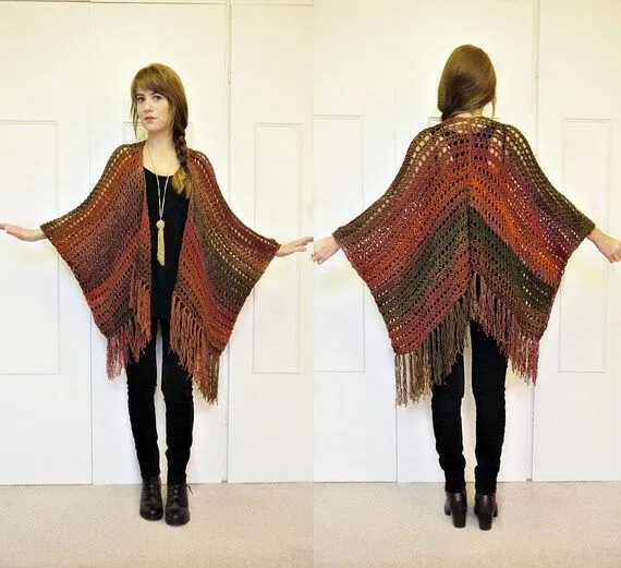 Crochet kimono cardigan ombre pattern crochet kimono por bohokimono Crochet kimono cardigan ombre pattern crochet kimono por bohokimono