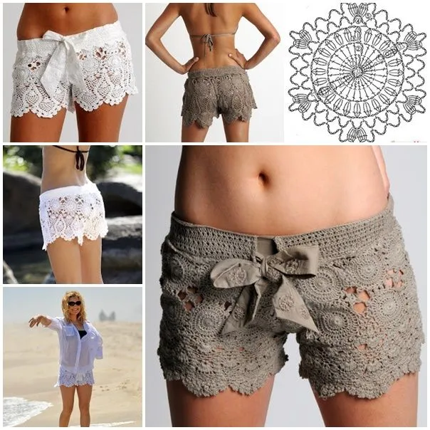 Crochet Lace Beach Shorts - Free Pattern and Guide Crochet Lace Beach Shorts - Free Pattern and Guide