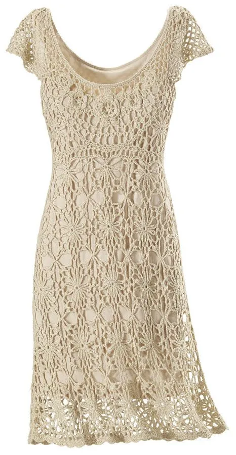 Crochet Lace Dress | betty | Pinterest | Encaje, Encajes De ...