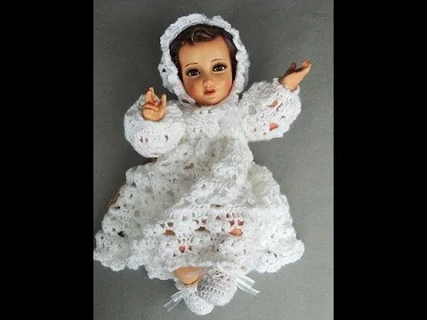 Crochet : Niño Jesus. Escarpines - YouTube Crochet : Niño Jesus. Escarpines - YouTube