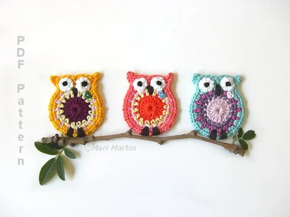 Apliques en crochet patrones - Imagui