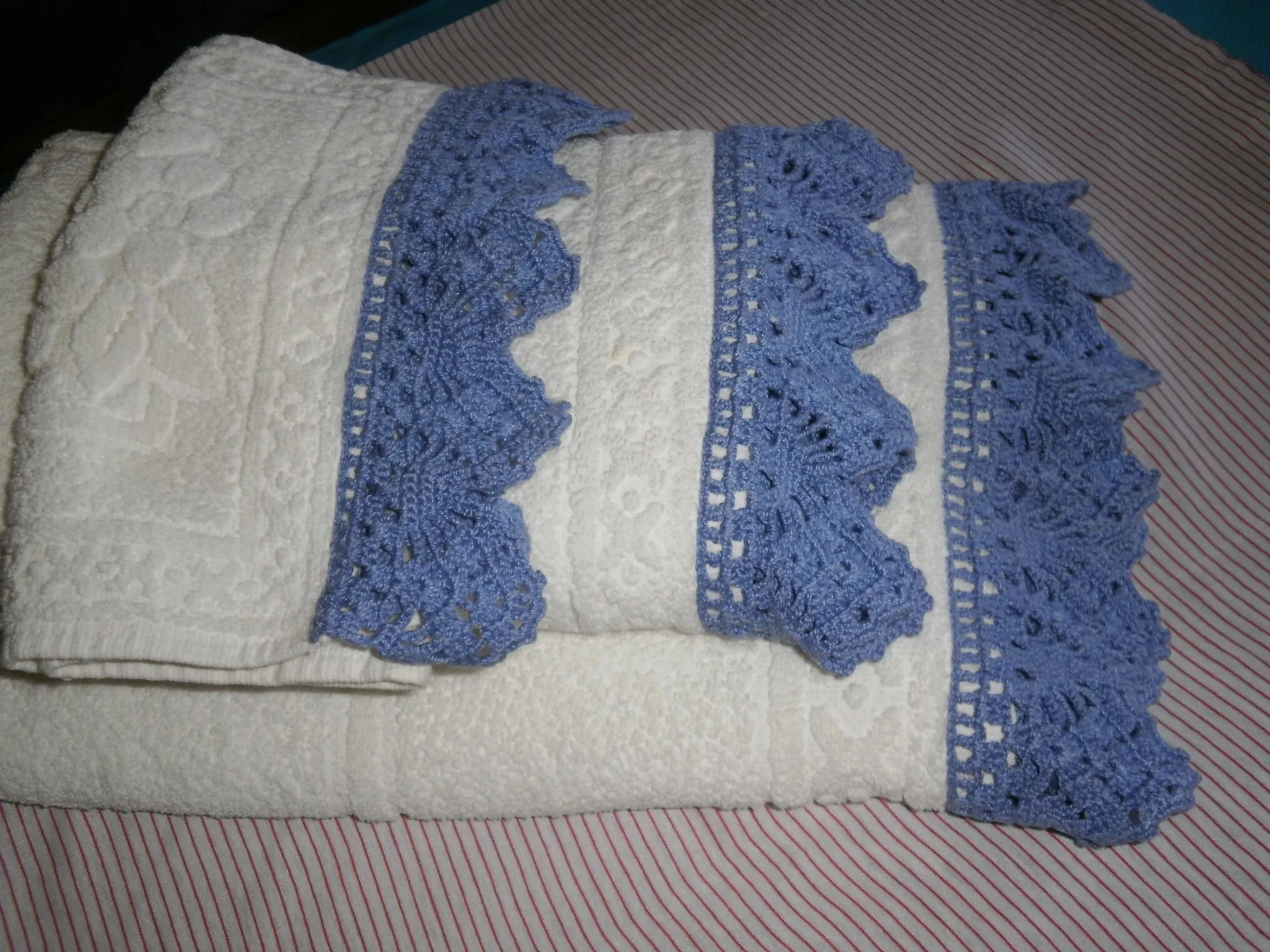 Puntas a crochet para juego de toallas | las pasiones de morgana Puntas a crochet para juego de toallas | las pasiones de morgana