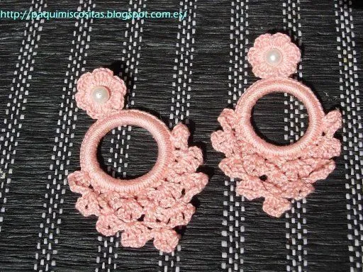 Pendientes de crochet de flamenca paso a paso - Imagui