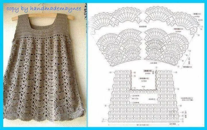 Crochet. Patrón de vestido para niña. http://www.imagui.com/a ...