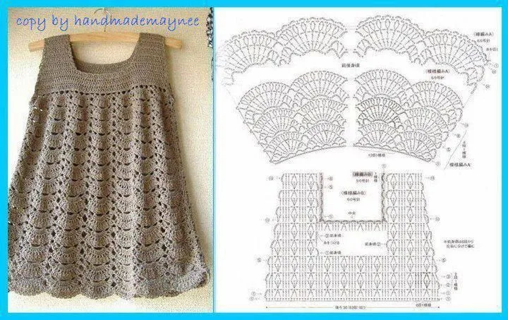 Crochet. Patrón de vestido para niña. http://www.imagui.com/a ... Crochet. Patrón de vestido para niña. http://www.imagui.com/a ...