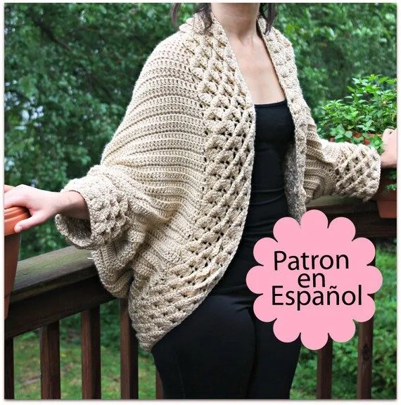 Items similar to CROCHET PATTERN: Abrigo Punto De Cocodrilo ... Items similar to CROCHET PATTERN: Abrigo Punto De Cocodrilo ...