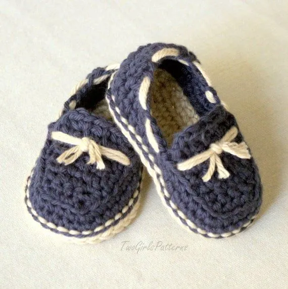 Crochet Pattern Baby boy Lil' loafers super by TwoGirlsPatterns Crochet Pattern Baby boy Lil' loafers super by TwoGirlsPatterns