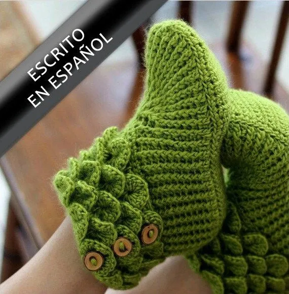 CROCHET PATTERN: Botas En Puntada Cocodrilo por bonitapatterns CROCHET PATTERN: Botas En Puntada Cocodrilo por bonitapatterns