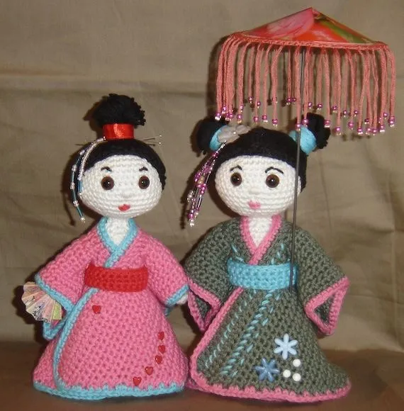 Crochet pattern / geisha / amigurumi by pysselkiisen on Etsy