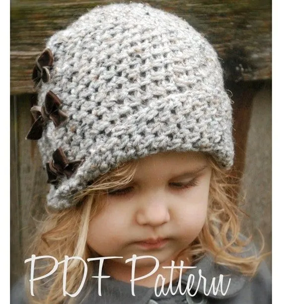 Crochet PATTERN-The Paiyton Cloche' Toddler by Thevelvetacorn