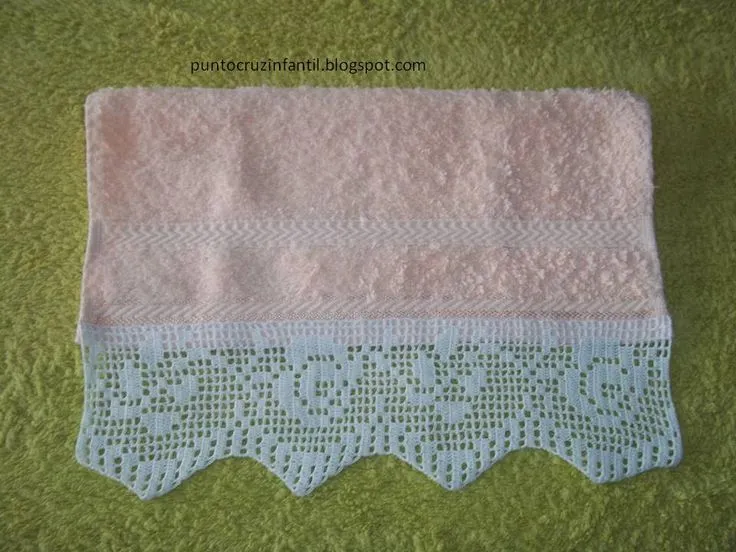 Crochet-Puntilla para toalla | puuntillas para manteles, sabana ...
