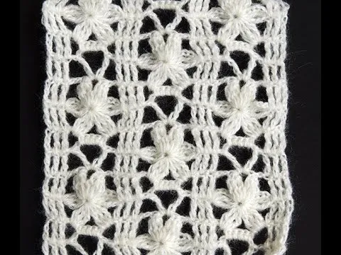 Crochet : Punto Calado Flor de 6 Petalos. Parte 1 de 2 - YouTube