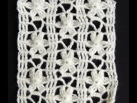 Crochet : Punto Calado Flor de 6 Petalos. Parte 1 de 2 - YouTube Crochet : Punto Calado Flor de 6 Petalos. Parte 1 de 2 - YouTube
