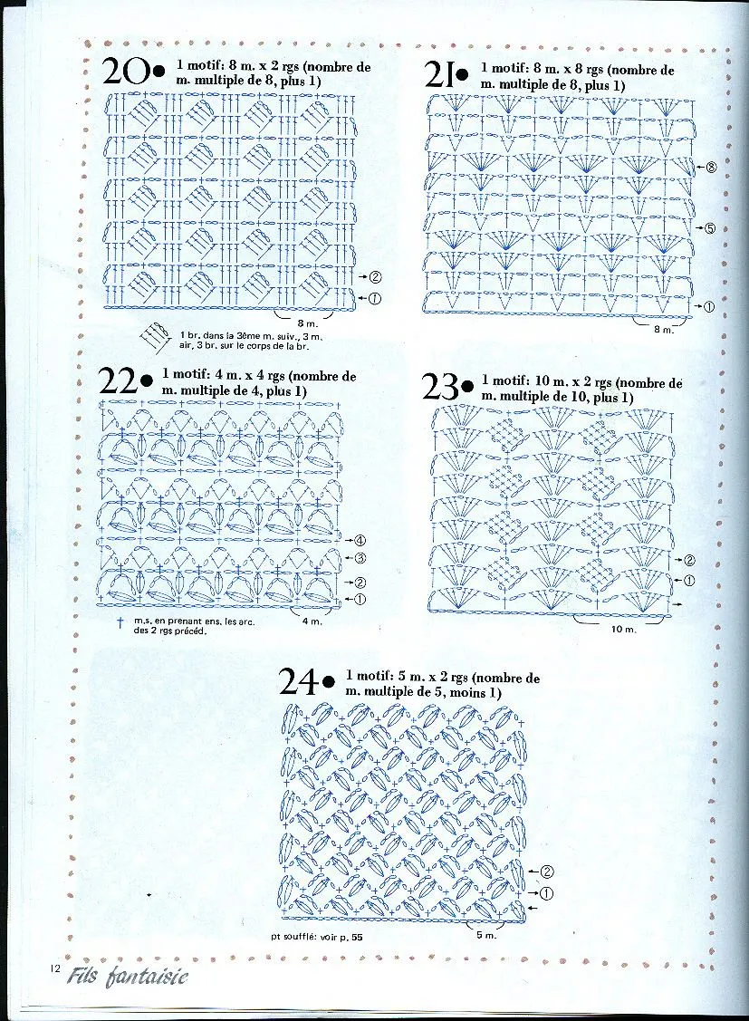SOLO PUNTOS: Puntos calados crochet