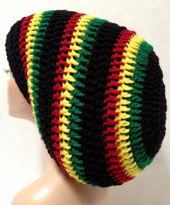 Crochet Rasta Tam. Unisex Dreadlocks Hat. Bob Marley crochet Tam ... Crochet Rasta Tam. Unisex Dreadlocks Hat. Bob Marley crochet Tam ...