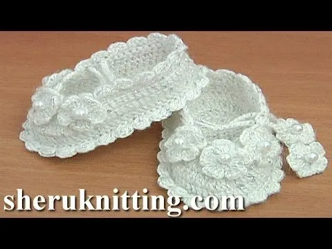 Crochet Shoes for Baptizing Tutorial 36 Part 2 of 2 Zapatitos para ... Crochet Shoes for Baptizing Tutorial 36 Part 2 of 2 Zapatitos para ...