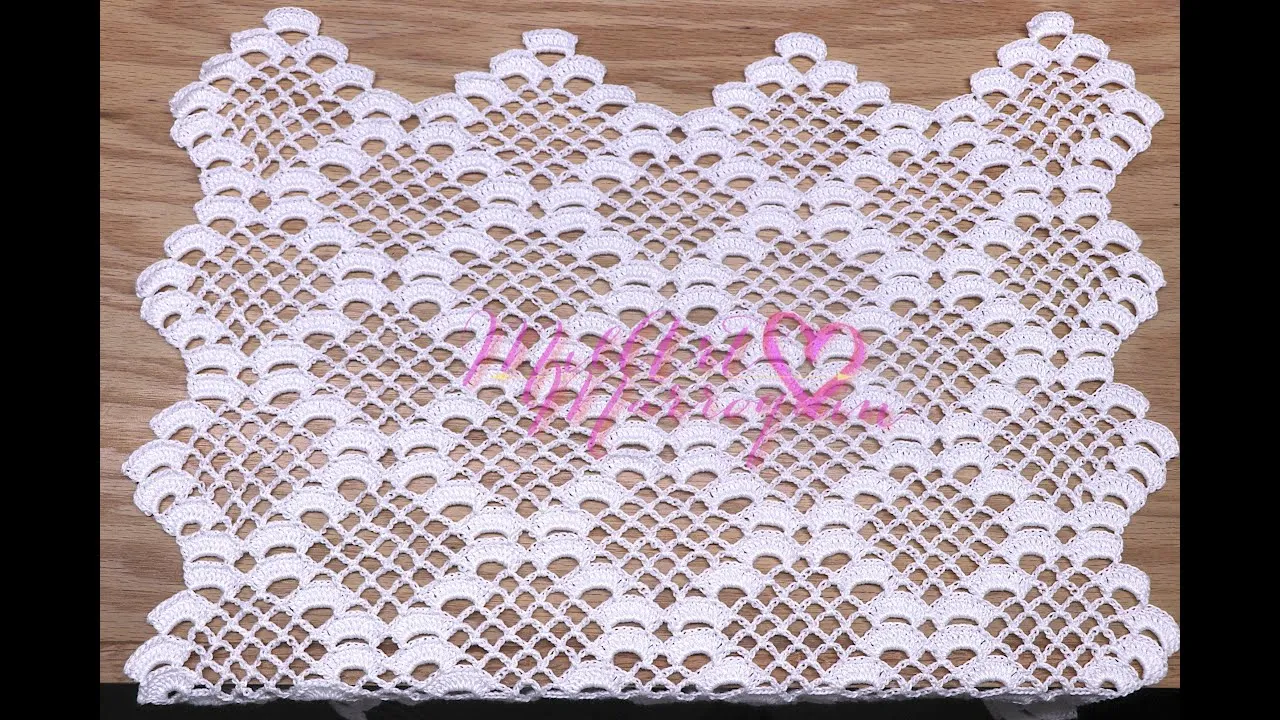 Crochet tablecloth or table runner in one piece step by step - YouTube Crochet tablecloth or table runner in one piece step by step - YouTube
