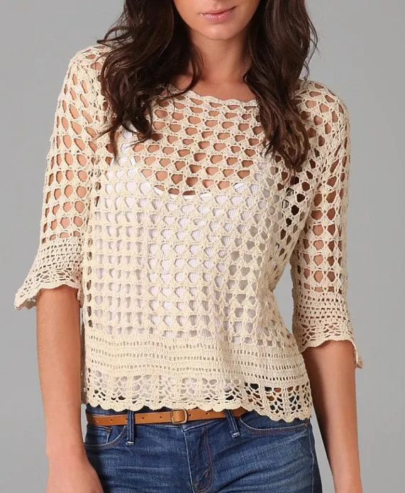 Crochet top | blusas en crochet | Pinterest | Patrón, Tops De ...