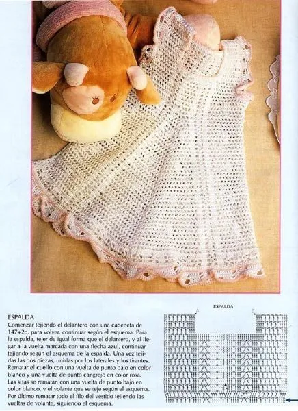 Graficos de vestidos en crochet para beba - Imagui