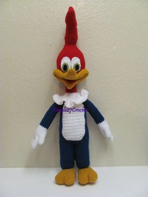 Crochet Woodpecker Pattern PDF Instant by Purple27Crochet on Etsy