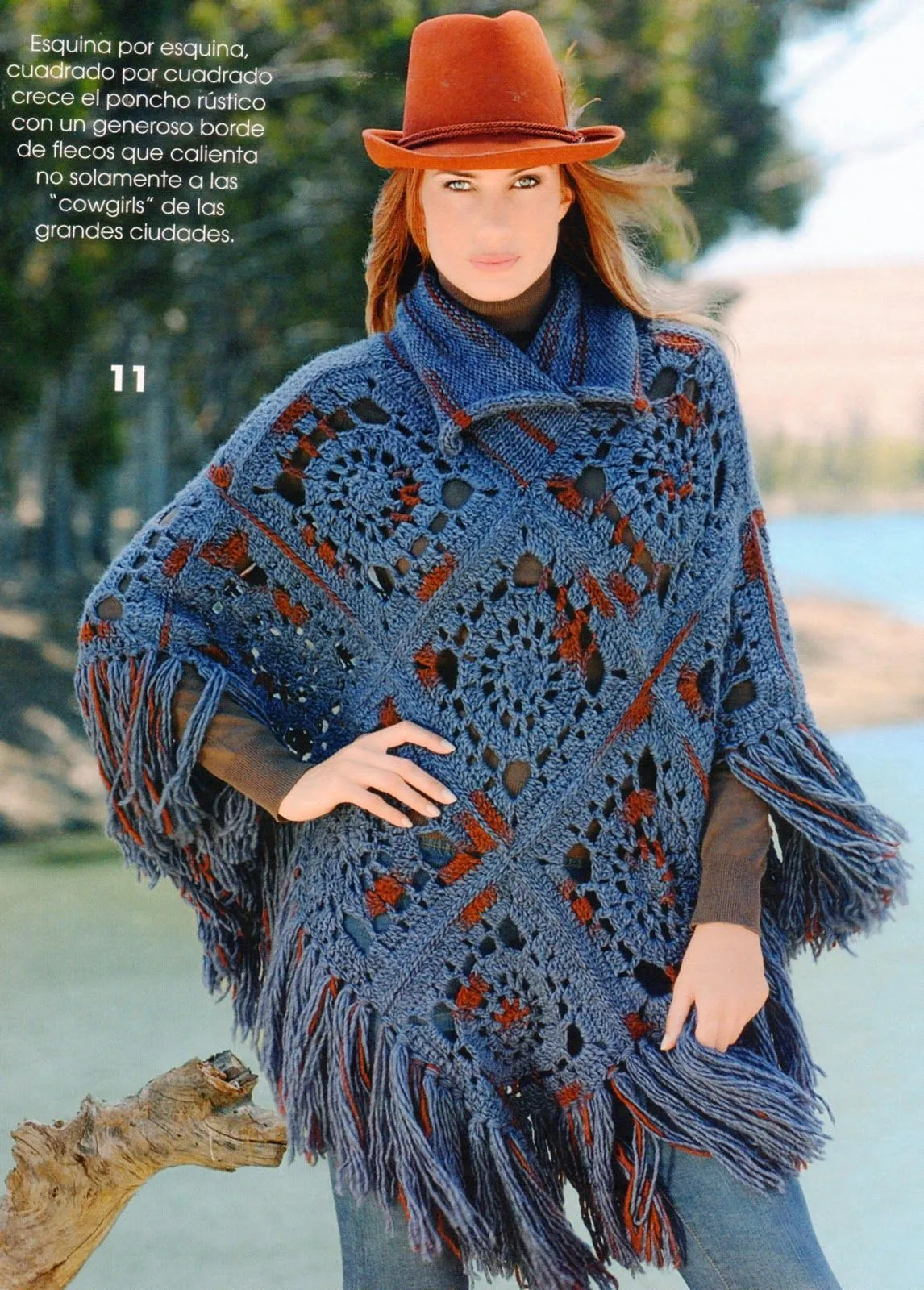 Crocheteando un poquito: Poncho de cuadrados Crocheteando un poquito: Poncho de cuadrados