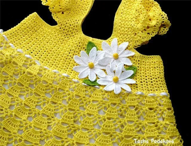 CROCHET": VESTIDO PARA NENA A GANCHILLO (Hecho por: Tasha Podakova) CROCHET": VESTIDO PARA NENA A GANCHILLO (Hecho por: Tasha Podakova)