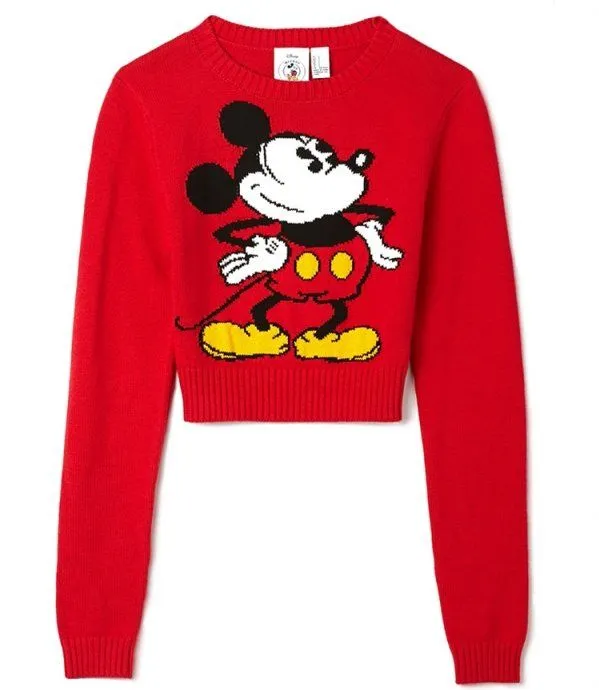 6. Cropped Mickey Mouse Sweater - 7 Cute Cropped Sweaters That Will…