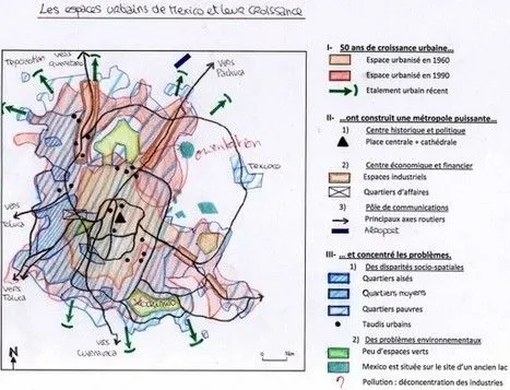 Croquis : La croissance urbaine à Mexico... Croquis : La croissance urbaine à Mexico...