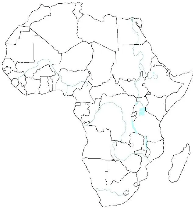 Croquis del mapa de África con división política | Social Hizo