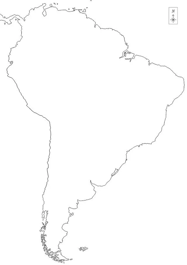 Croquis del mapa de América del Sur | Social Hizo Croquis del mapa de América del Sur | Social Hizo